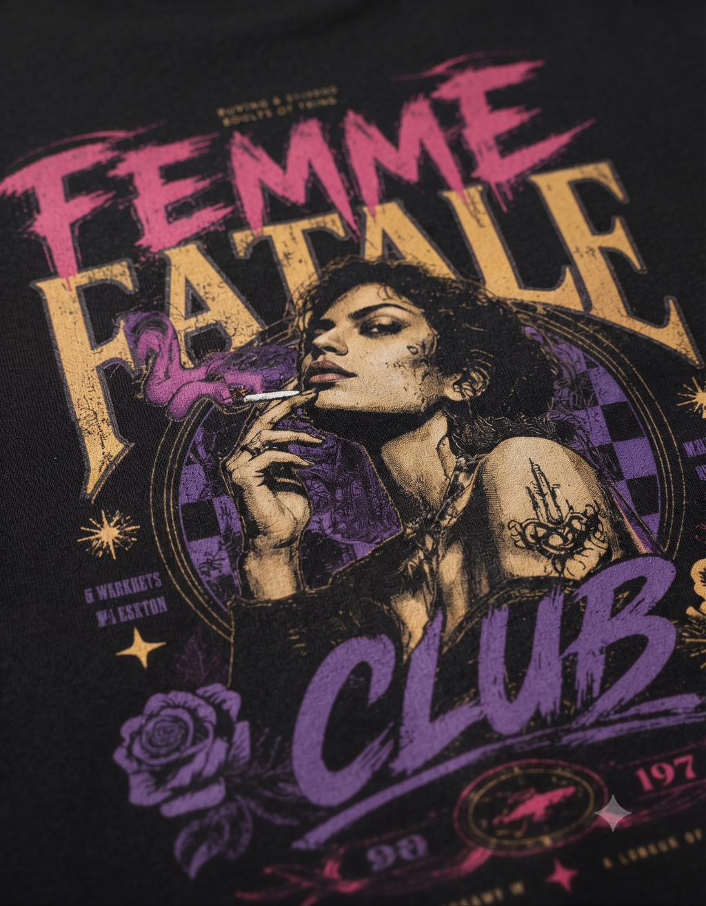 Femme Fatale Club Oversized T-Shirt – Men's Graphic Tee