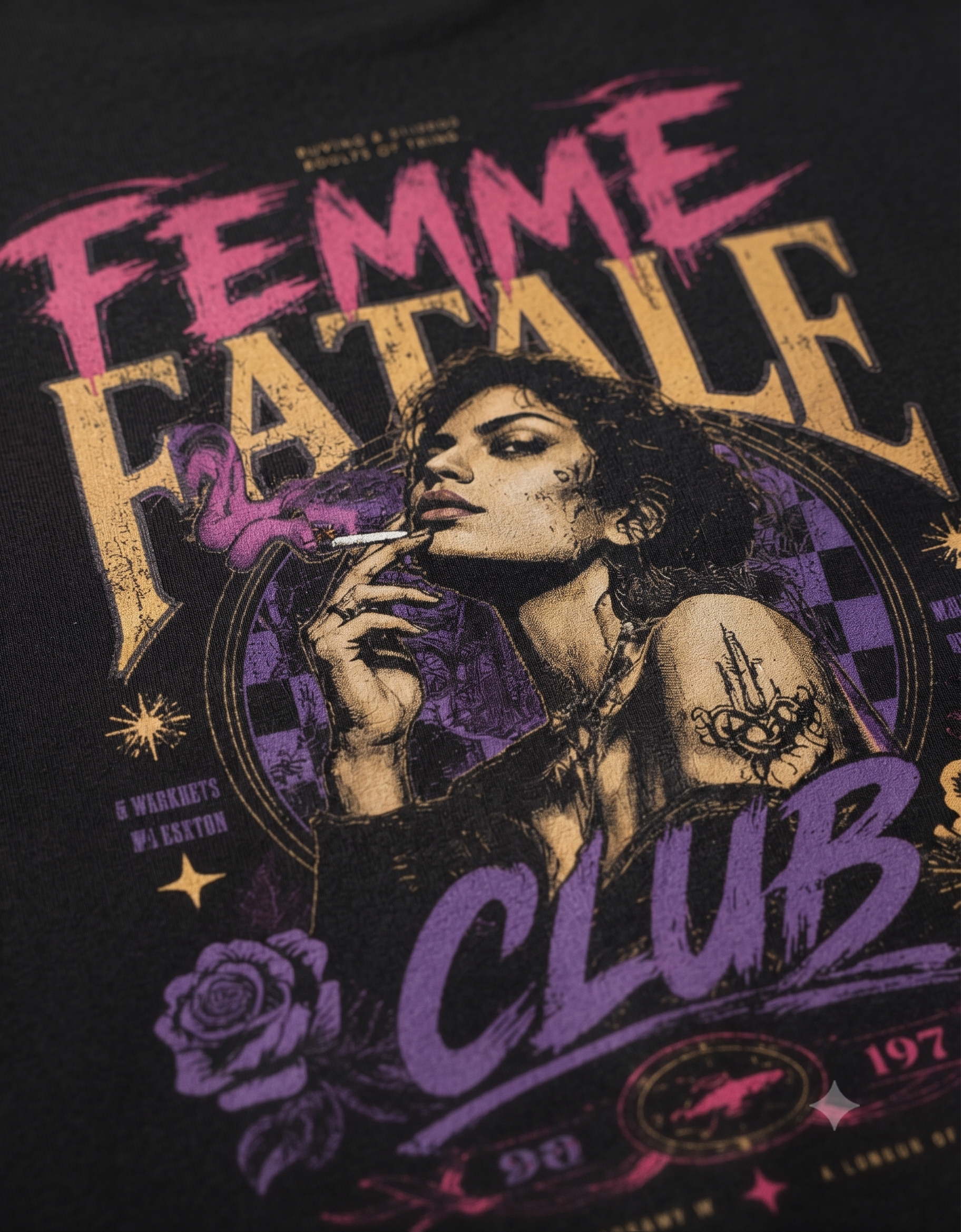 Femme Fatale Club Oversized T-Shirt – Men's Graphic Tee