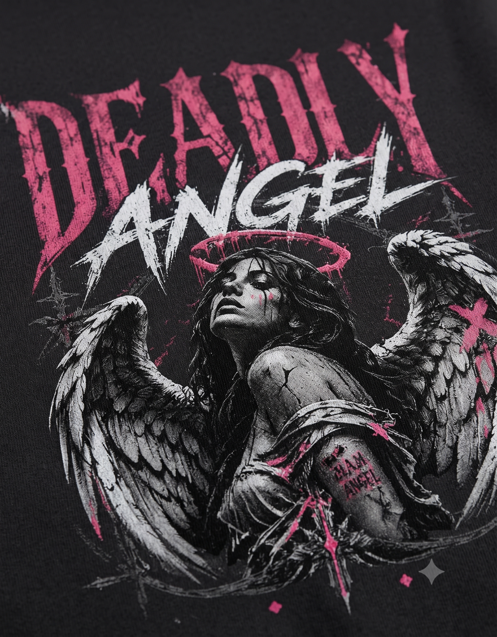 Deadly Angel Oversized T-Shirt – Women's Graphic Tee