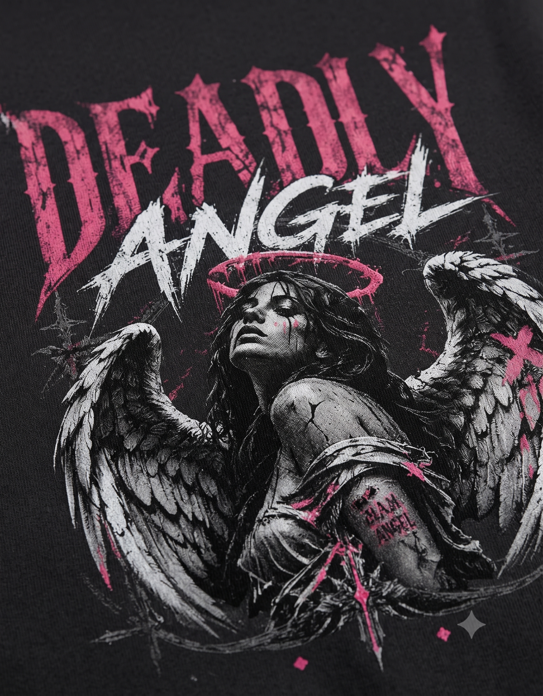 Deadly Angel Oversized T-Shirt – Women's Graphic Tee