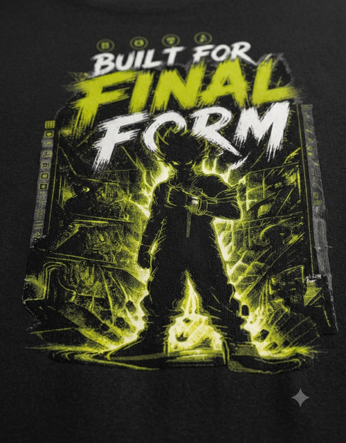 Built For Final Form Anime Silhouette Oversized T-Shirt – Graphic Tee