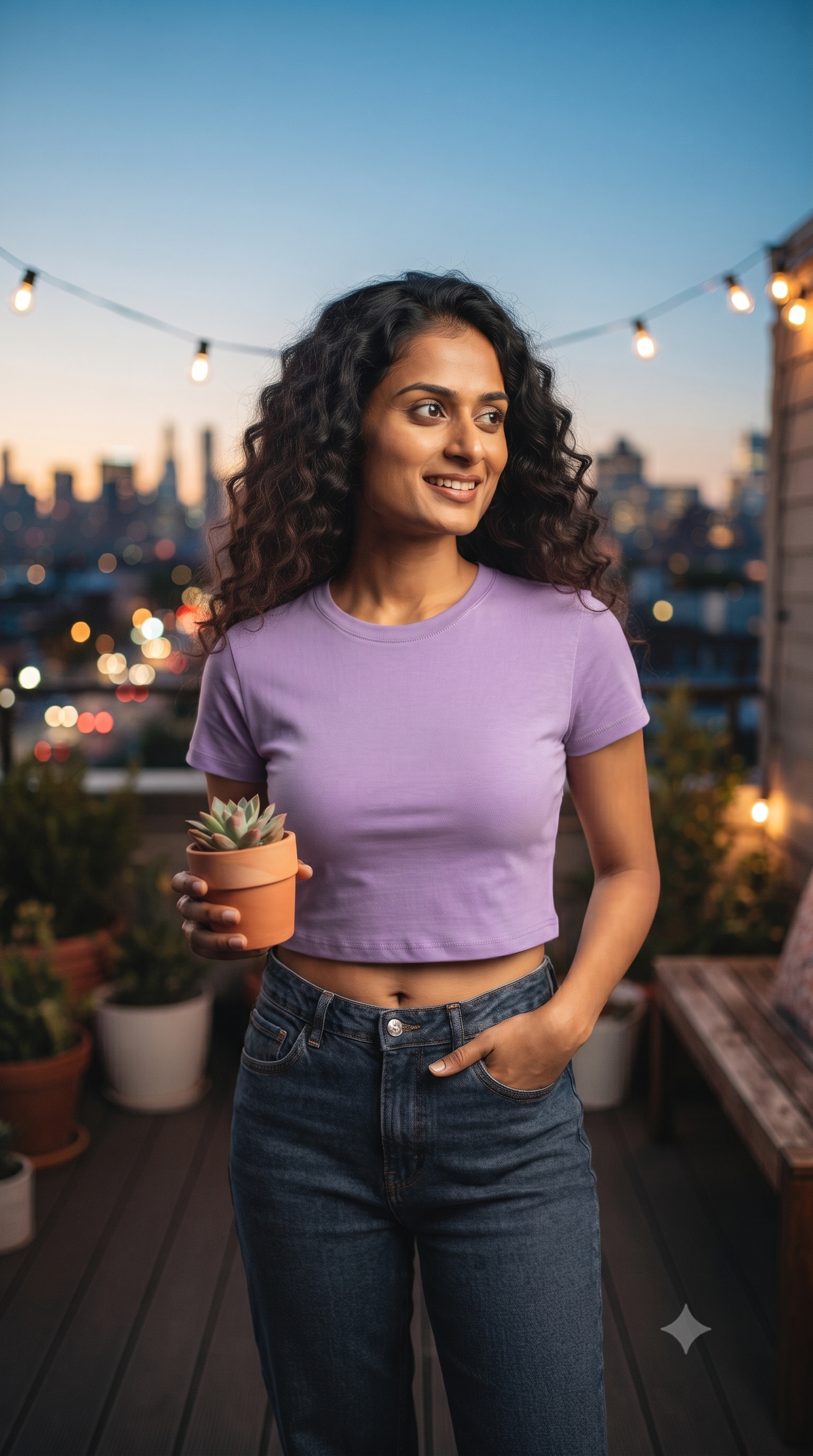 Lavender	Plain	Crop	Top