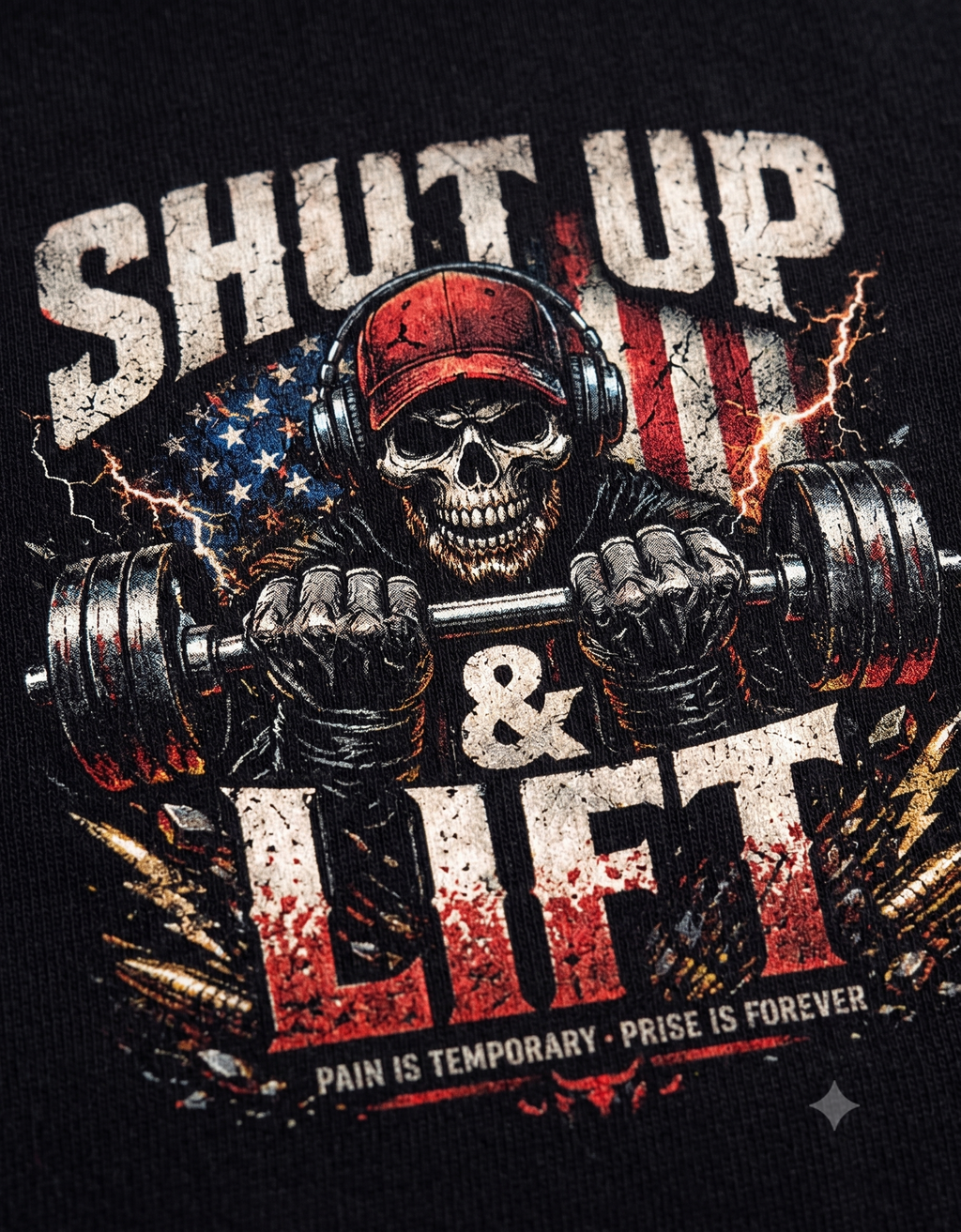 Shut Up & Lift Skull Classic T-Shirt – Men's Graphic Gym Tee