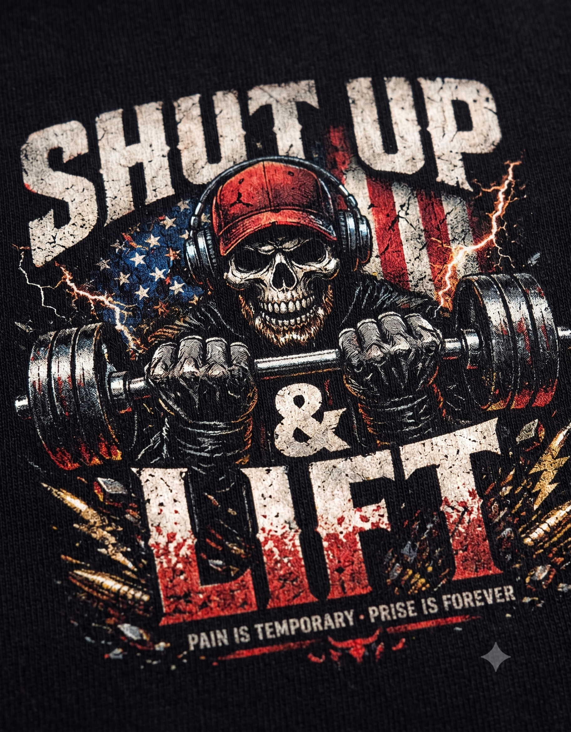 Shut Up & Lift Skull Classic T-Shirt – Men's Graphic Gym Tee