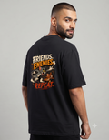 Friends. Enemies. Repeat. Retro Cartoon Oversized T-Shirt – Men's Graphic Tee