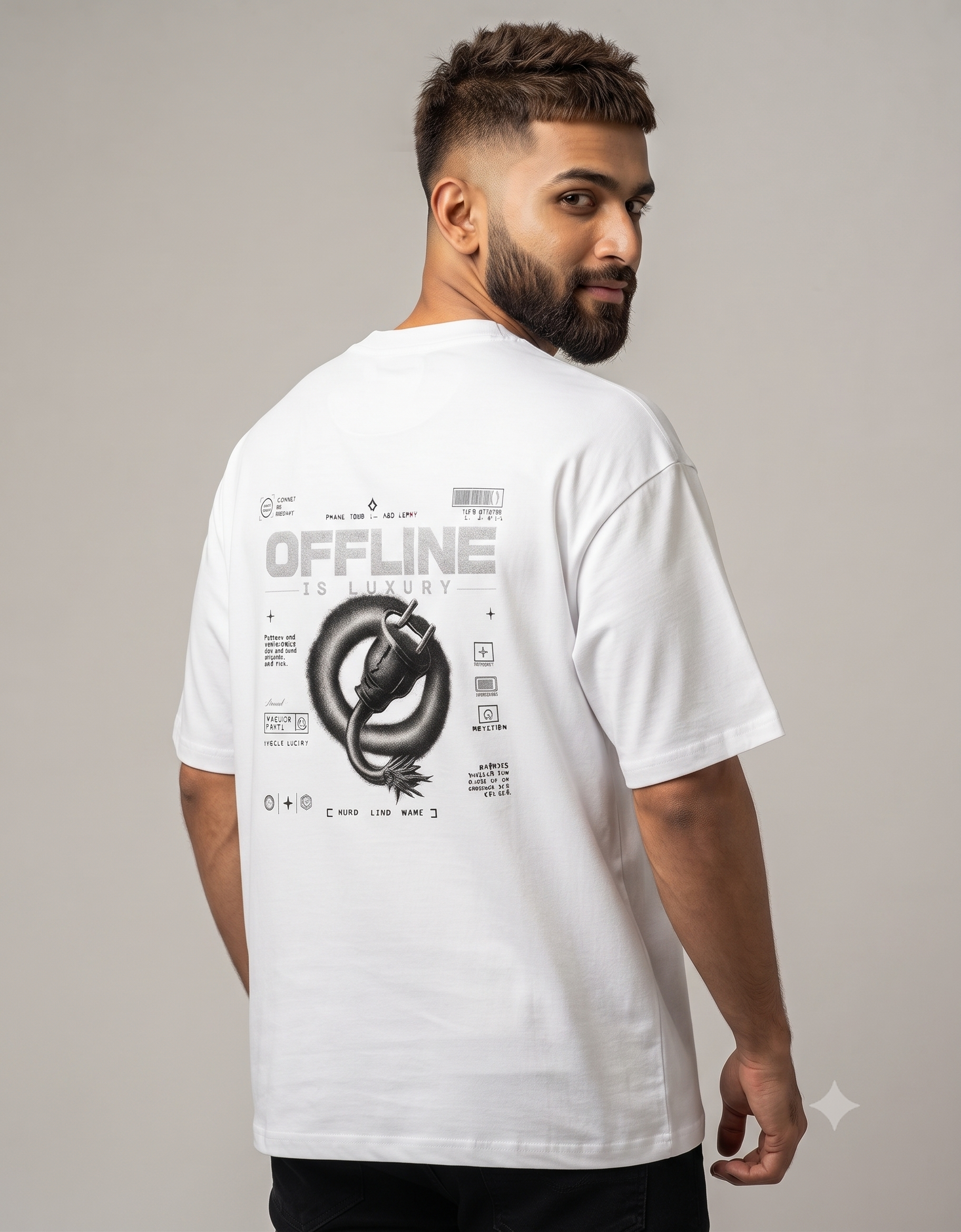 Offline Is Luxury Oversized T-Shirt – Men's Graphic Tee
