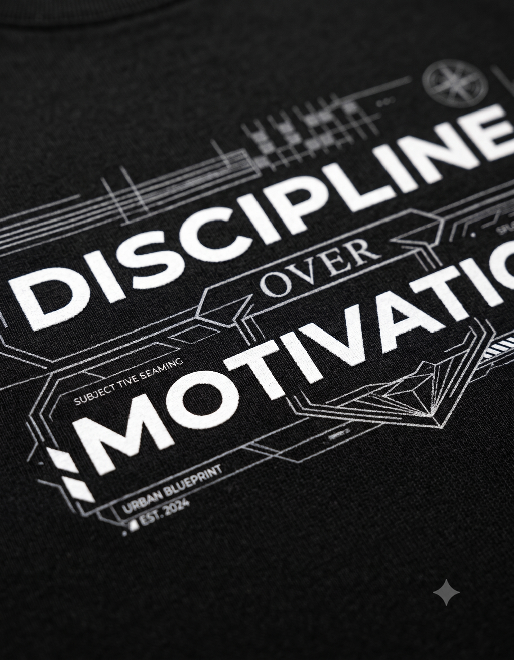 Discipline Over Motivation| Blueprint Graphic Classic T-Shirt