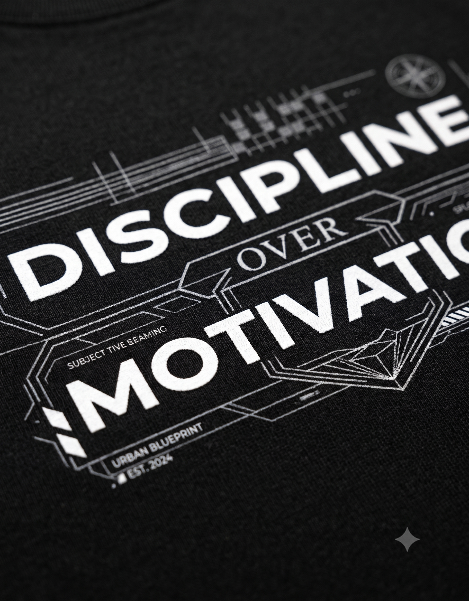 Discipline Over Motivation| Blueprint Graphic Classic T-Shirt