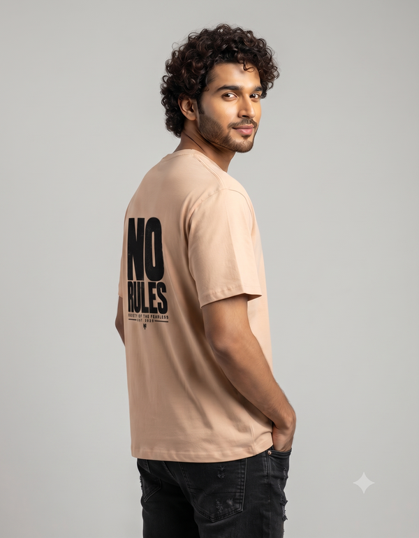 No Rules Bold Typography Classic T-Shirt – Men's Graphic Tee