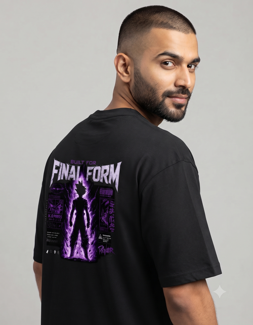 Built For Final Form Anime Silhouette Oversized T-Shirt – Graphic Tee