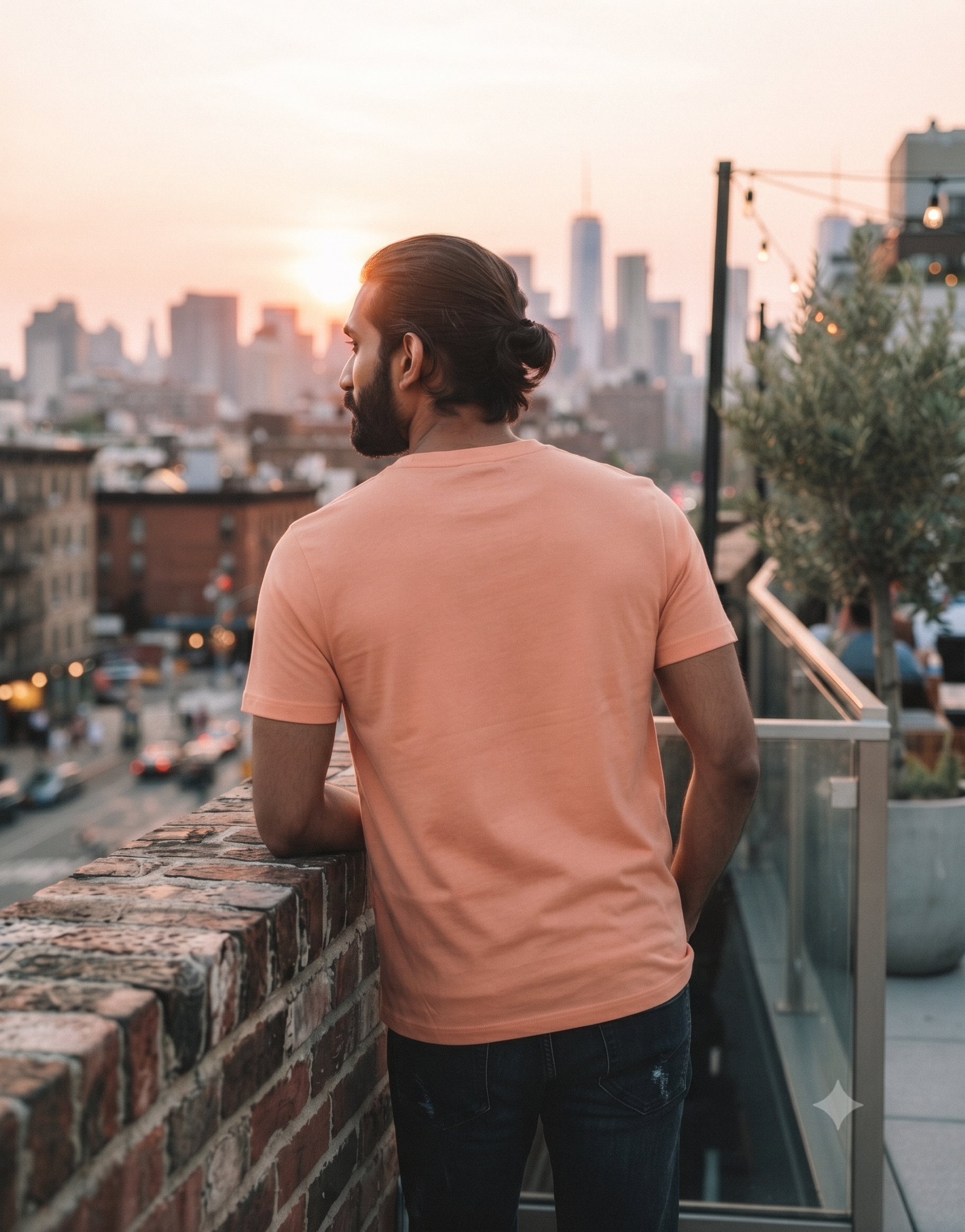 Plain	Peach	T-Shirt