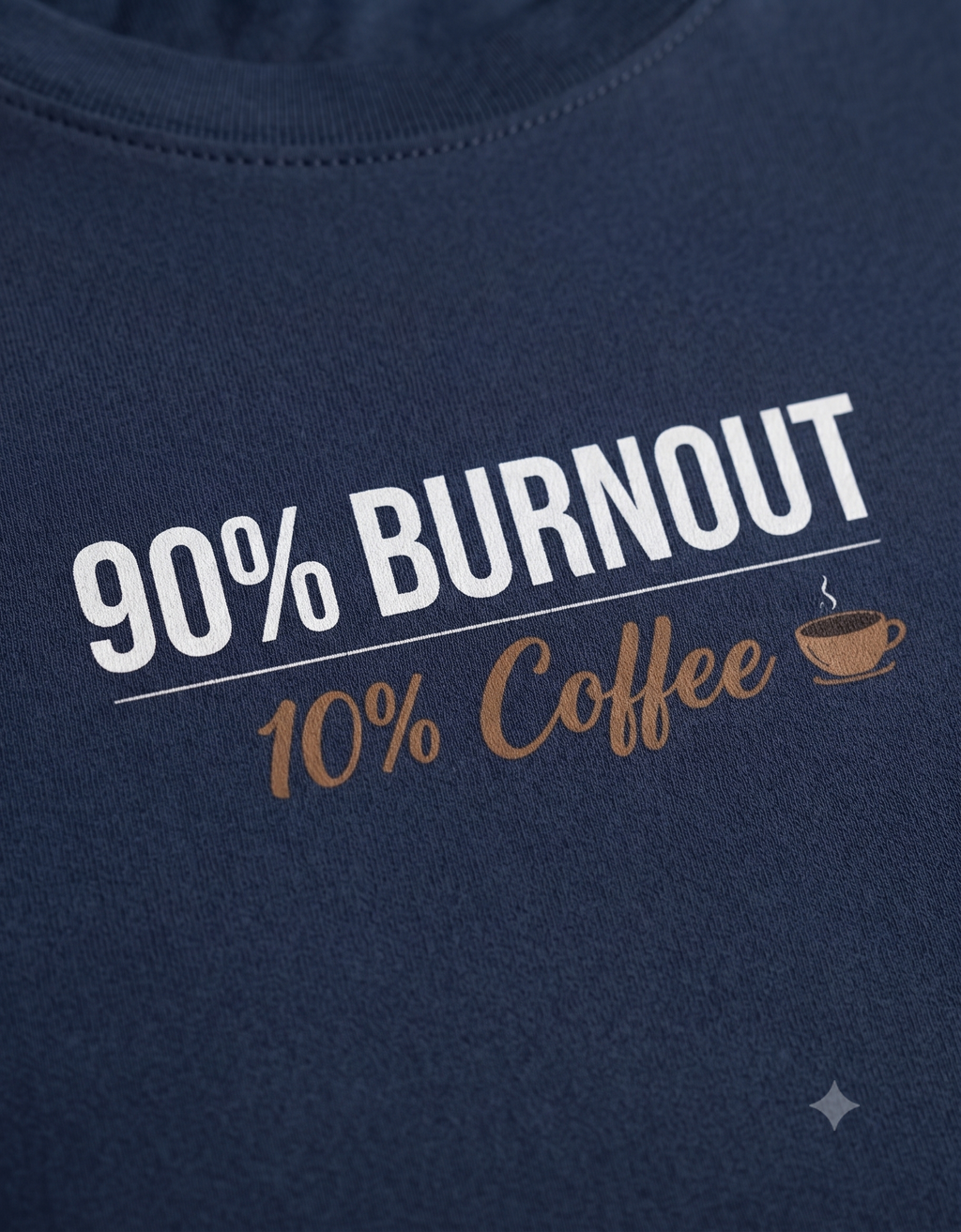 90% Burnout 10% Coffee Crop Top – Women's Graphic Tee