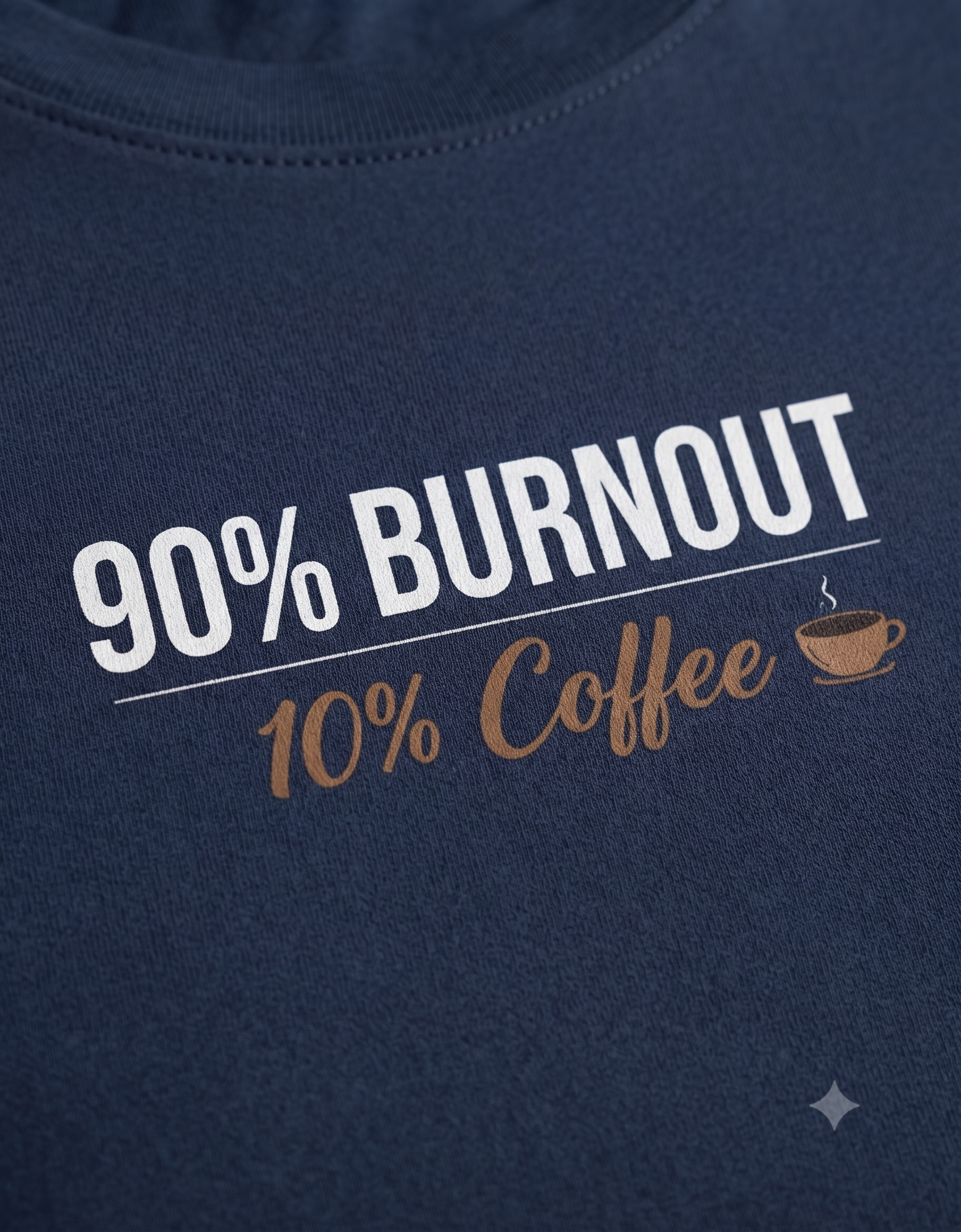 90% Burnout 10% Coffee Crop Top – Women's Graphic Tee