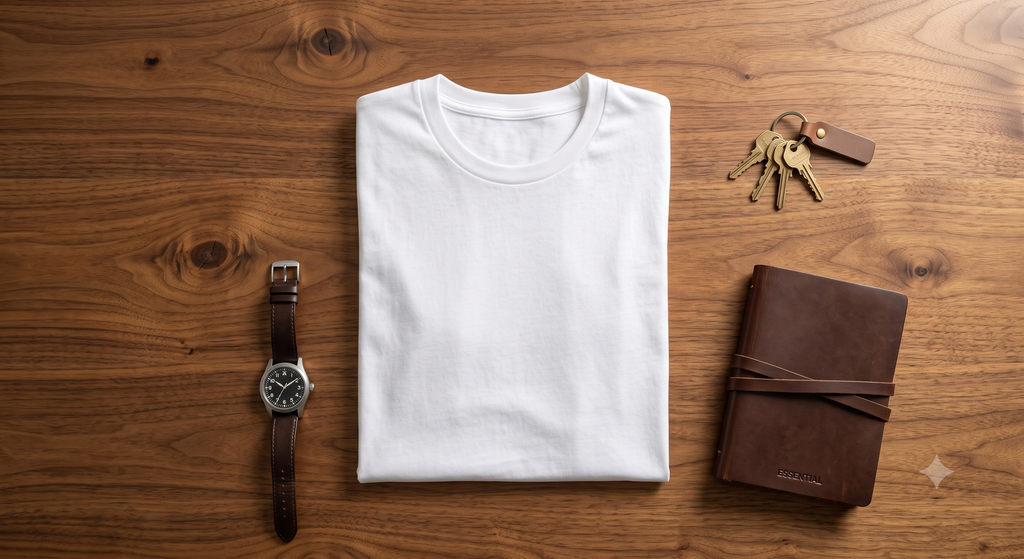 White Classic Essential Plain Crew Neck T-Shirt – Everyday Tee