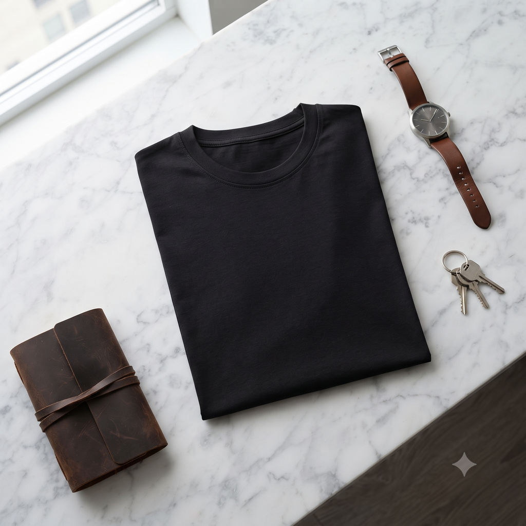 Plain	Black	Oversized	T-Shirt