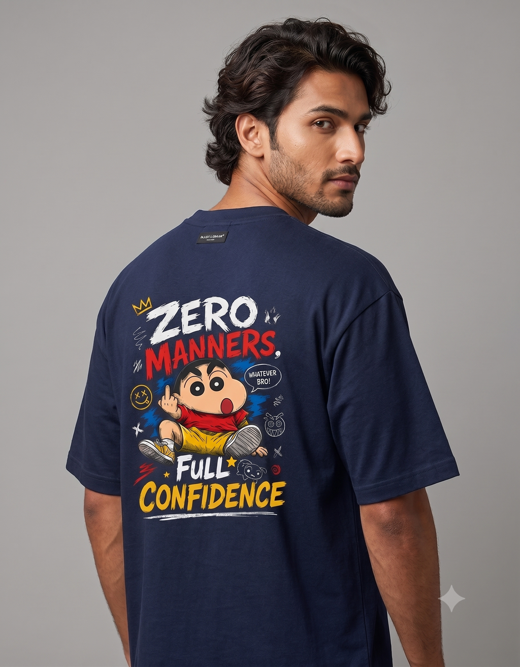 Zero Manners Full Confidence Oversized T-Shirt – Men's Graphic Tee