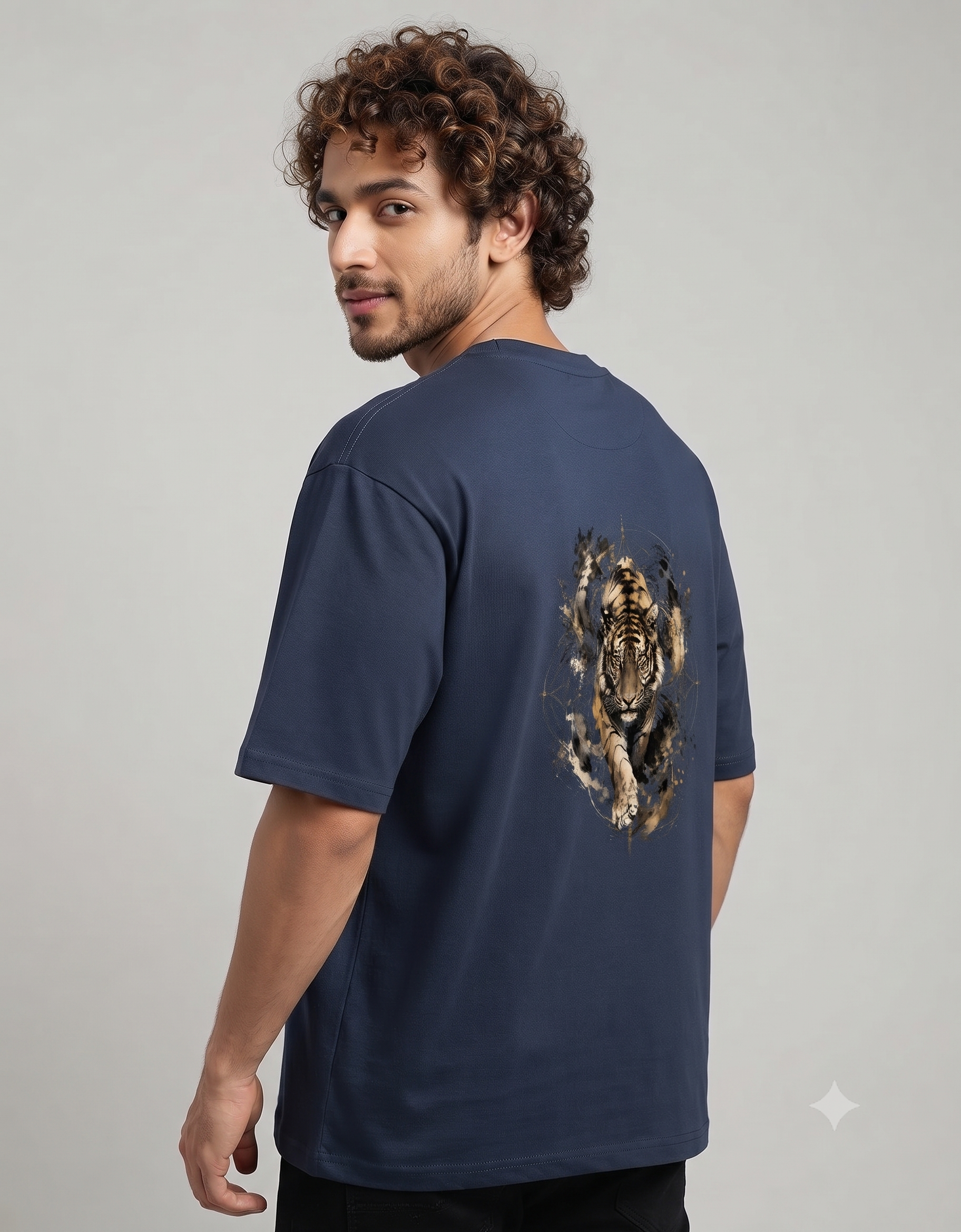 Prowling Tiger Oversized T-Shirt – Men's Graphic Tee