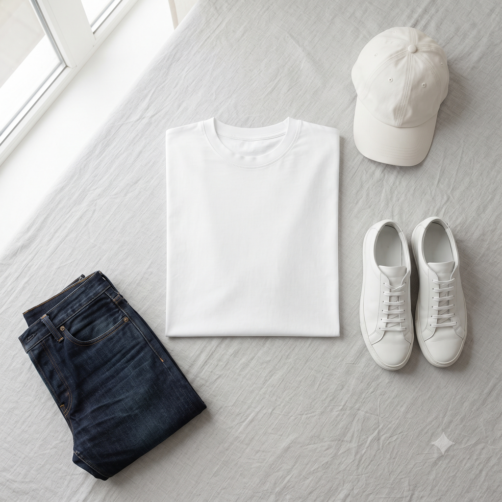 Plain	White	Oversized	T-Shirt