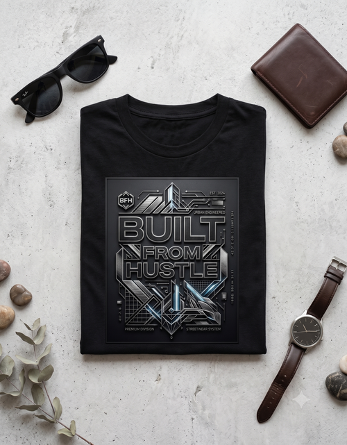 Built From Hustle Metallic Emblem Classic T-Shirt – Unisex Streetwear Tee