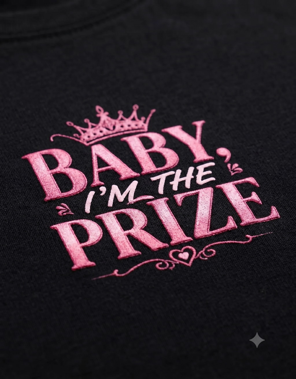 Baby I'm The Prize Crop Top – Women's Graphic Tee