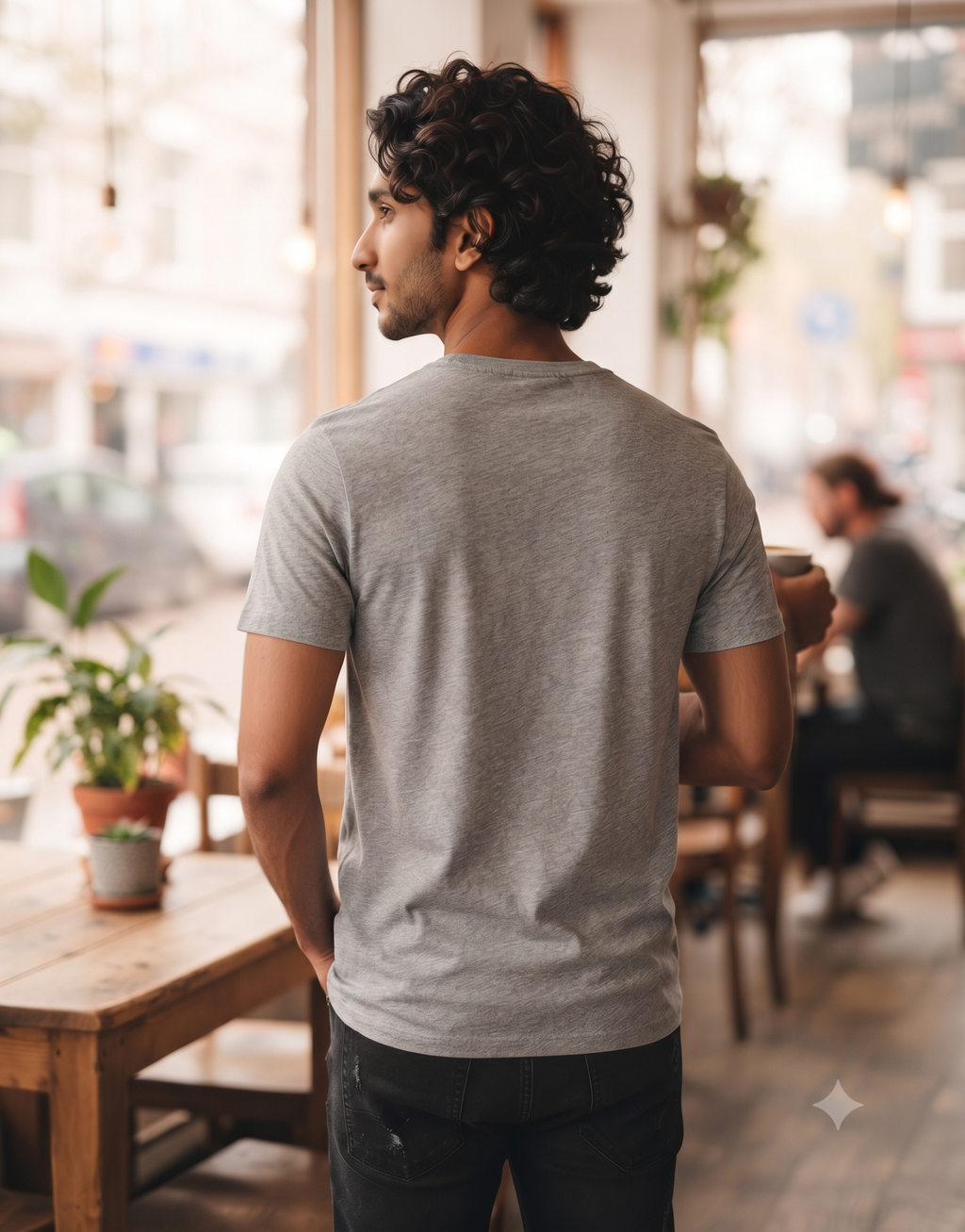 Plain Grey Melange T-Shirt