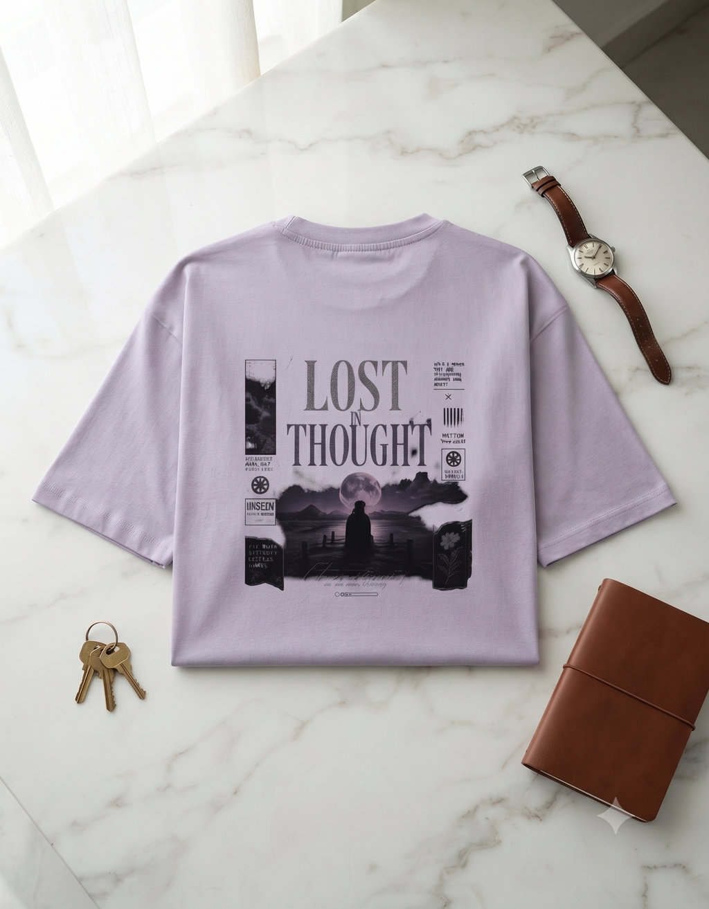 Lost In Thought Oversized T-Shirt – Men's Graphic Tee