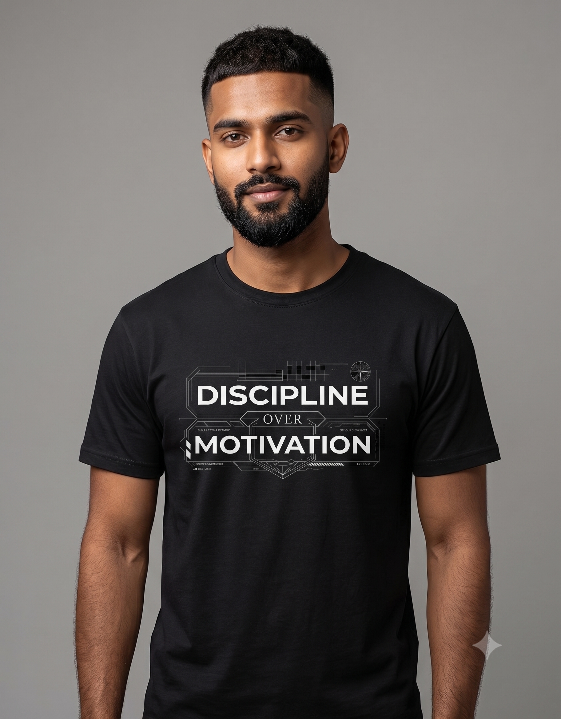Discipline Over Motivation| Blueprint Graphic Classic T-Shirt