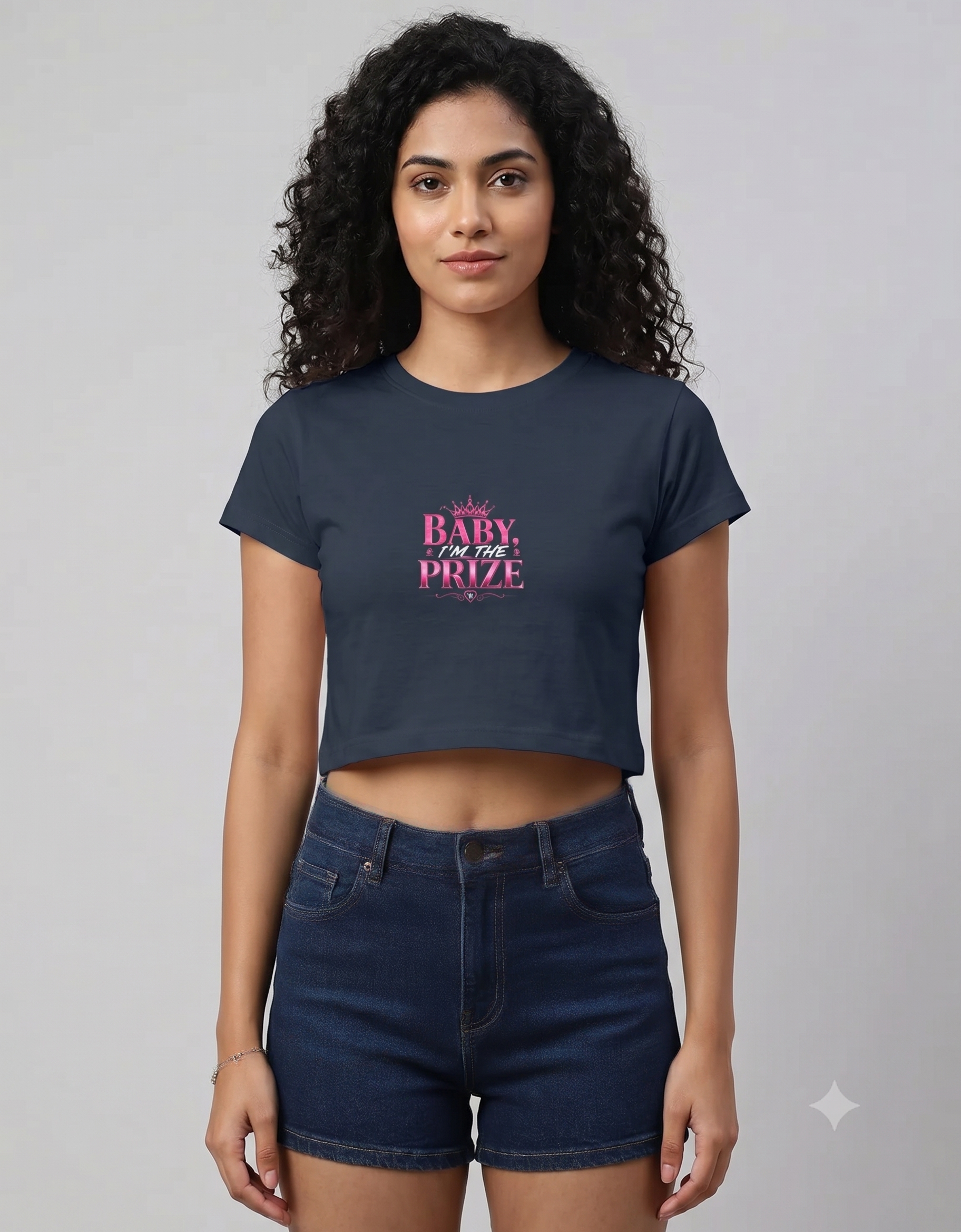 Baby I'm The Prize Crop Top – Women's Graphic Tee