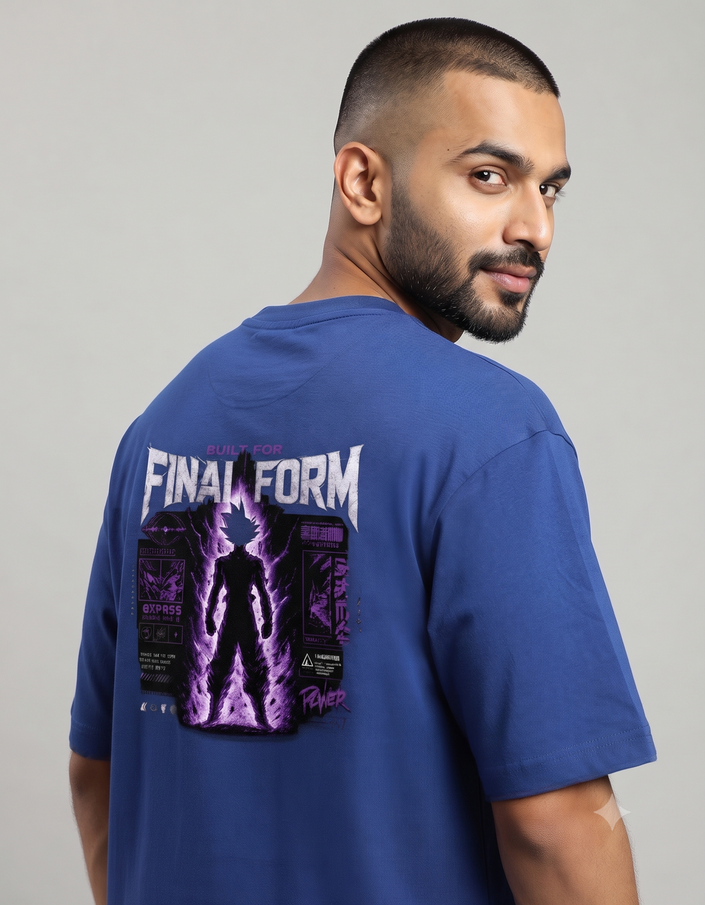 Built For Final Form Anime Silhouette Oversized T-Shirt – Graphic Tee