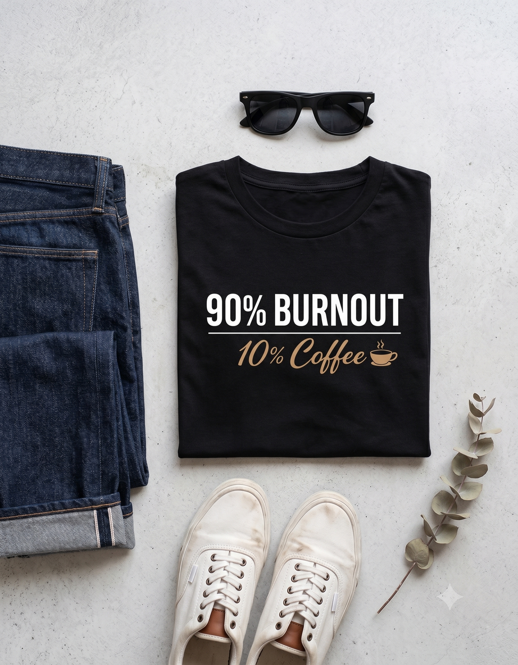 90-burnout-10-coffee-classic-t-shirt