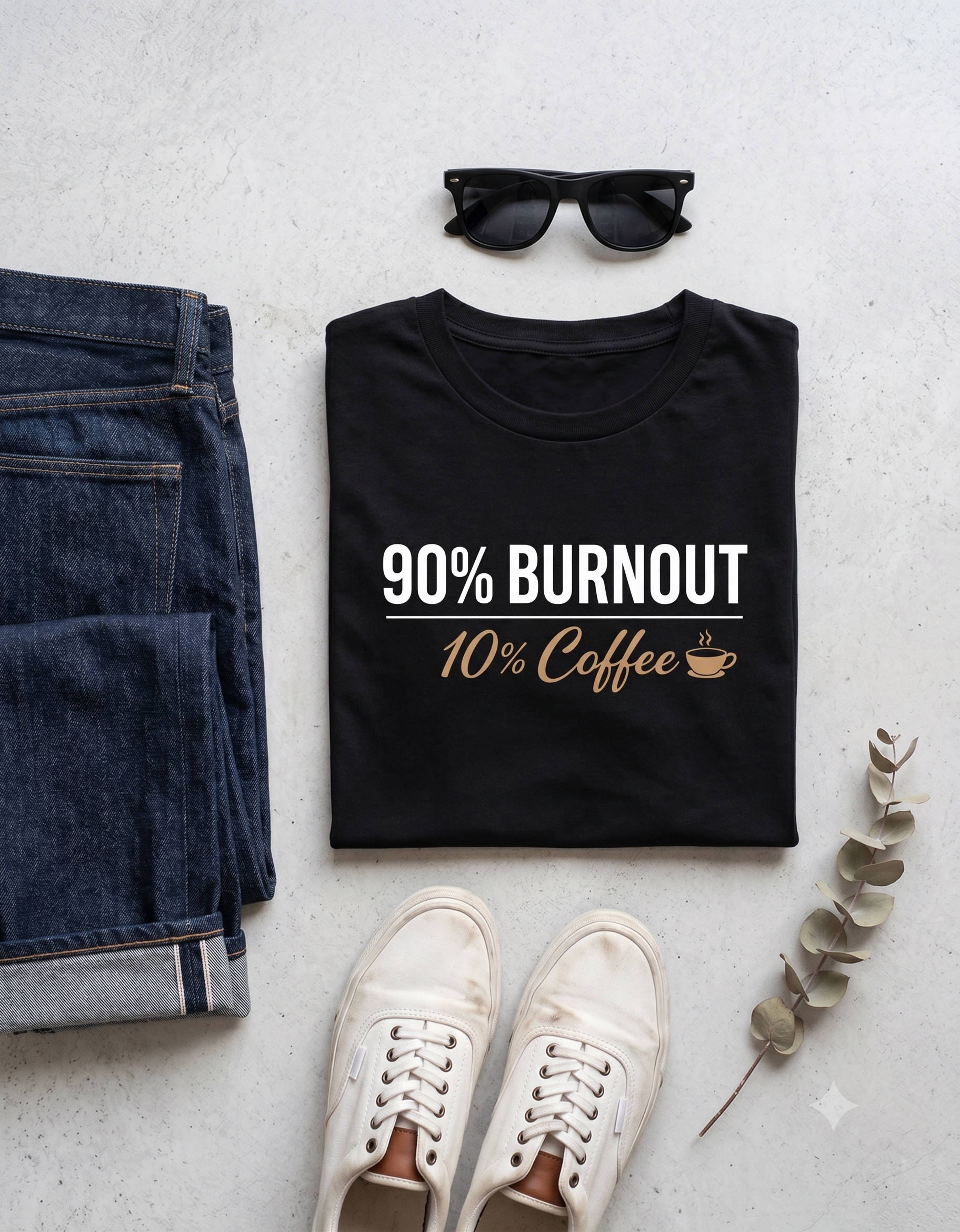 90-burnout-10-coffee-classic-t-shirt