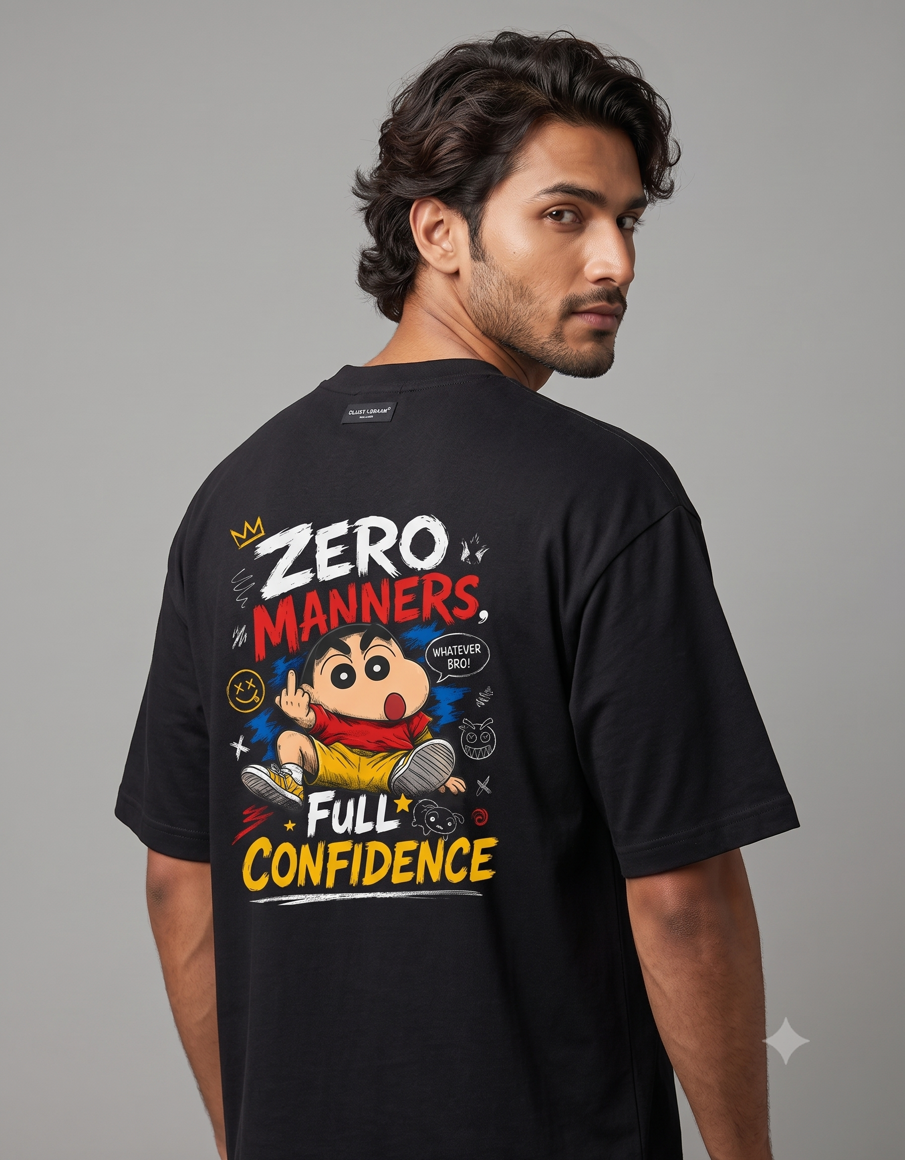 Zero Manners Full Confidence Oversized T-Shirt – Men's Graphic Tee