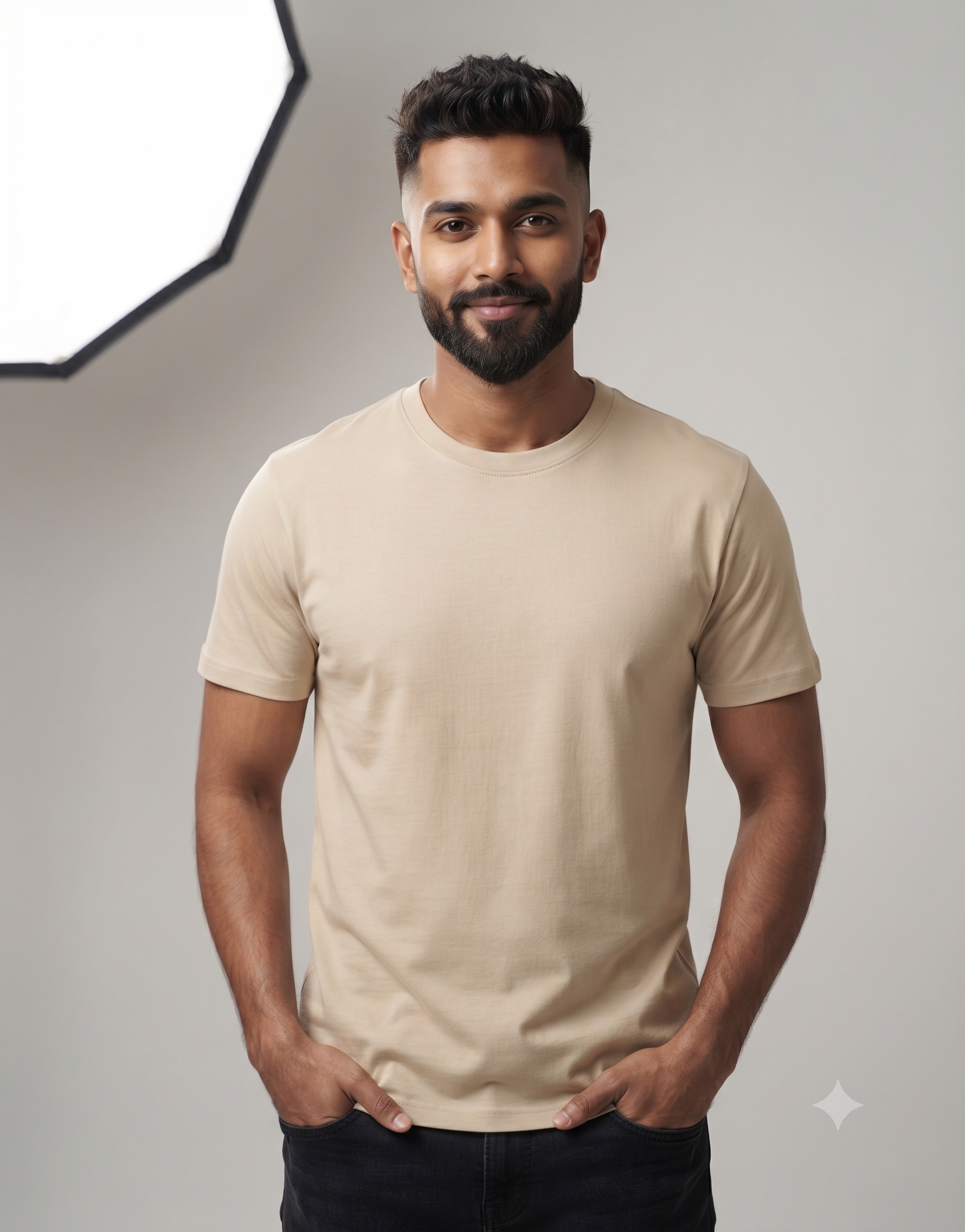Plain	Beige	T-Shirt